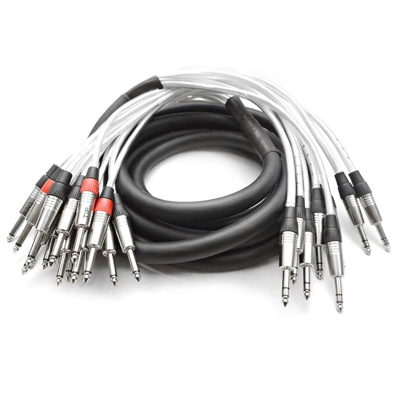 8 Channel 1/4" TRS 16 TS Insert Snake Audio Cable 15' image 1