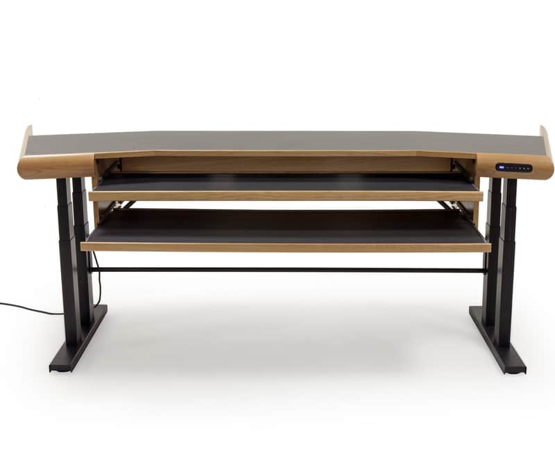 Studio Desk - Sound Construction Supply - Composer II – 88 Note Keyboard – Sit-to-Stand -2021 Walnut image 1