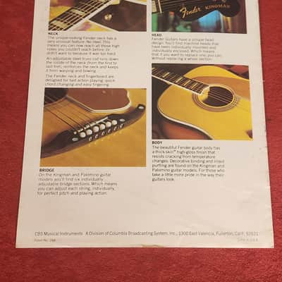 1970 Fender Acoustic Guitars Catalog-Great Color image 7
