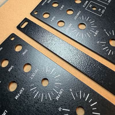 MOTM Format Rack Mount End Caps 2025 - Black Powder Coat image 2