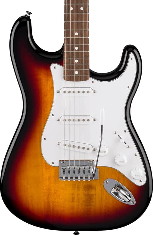 Fender Standard Strat, Laurel Fingerboard, White Pickguard, 3-Color Sunburst image 1