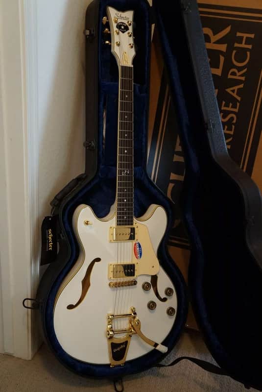Schecter Robin Zander Signature Corsair Electric Guitar White image 1