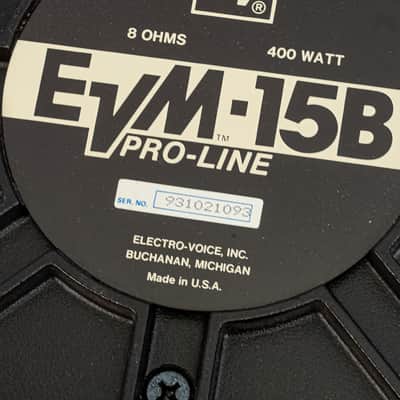 Electro-Voice EVM-15B Proline 15" Speaker 400W 8 Ohm EV Driver image 2
