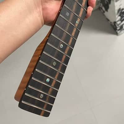 1 round-end stainless steel AAAA 22frets roasted flame Maple 22fret Roasted flame Maple Electric guitar neck Ebony fingerboard。 image 3