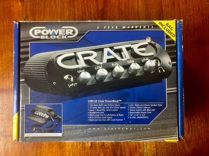 Crate CPB150 PowerBlock Power Block amp 150 watts 4.6lbs image 1