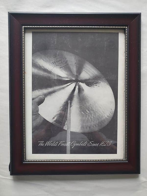 1964 Zildjian Cymbals Promotional Ad Framed World Finest Since 1623 Original image 1