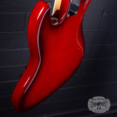 Tokai AJB118 Jazz Bass MIJ Trans Red Burst Ash Lightweight 8lb Made in Japan image 10