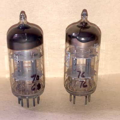 Mullard Blackburn 12AT7 ECC81 Tubes, Matched Pair, Tested image 2