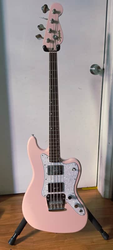 Limited Edition Squier by Fender Paranormal Rascal Bass HH (Shell Pink) image 1