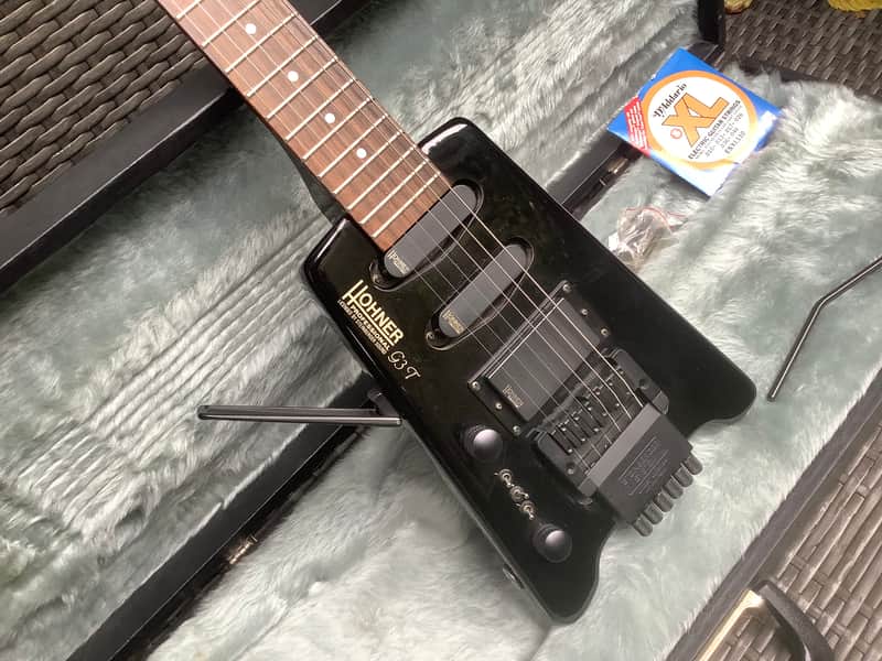 Hohner  Left hand Lefty Handed / G3 T Tremolo Headless Guitar Licensed by Steinberger - Black image 1