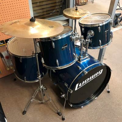 Ludwig Accent 5 Piece Drum Kit - Blue (With Hardware and Zildjian Cymbals) image 2