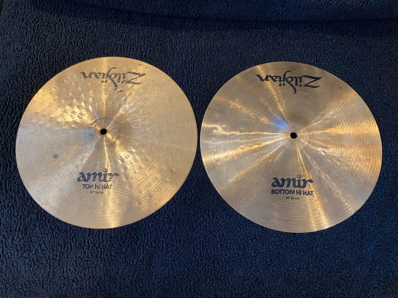 Zildjian 14" Amir Hi-Hat Cymbals (Pair) 1980s - Traditional image 1