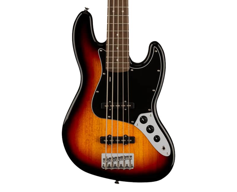 Used Squier Affinity Series Jazz Bass V - 3-Tone Sunburst w/ Laurel FB image 1