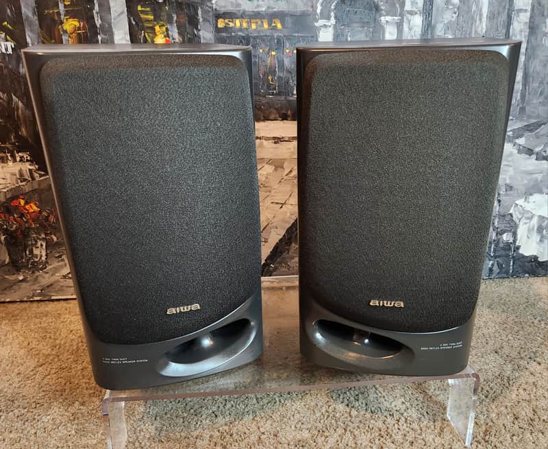 Aiwa Aiwa SX-N5200 is a vintage 3-way bass-reflex bookshelf speakers 90s  - Black image 1