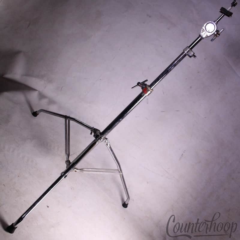 Slingerland Ride Cymbal Stand Double-Braced+Tube Tripod Vintage70s Red/Silver#87 image 1