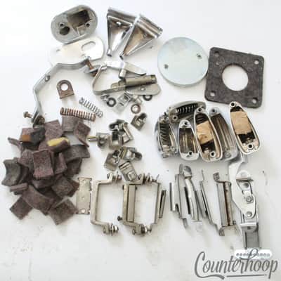 Slingerland+Leedy&Ludwig Vintage Drum Parts Lot Throw-Off+Butt Plates+Lugs+Claws image 4