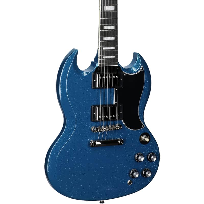 Epiphone Exclusive SG Custom Electric Guitar, Blue Sparkle | Reverb