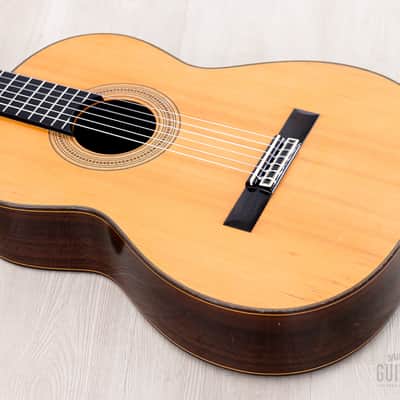 1987 Hiroumi Yamaguchi Model A Vintage Classical Guitar, Cedar + Rosewood, 1A-Style w/ Case image 11