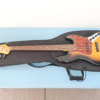 2010 Fender MIM J Jazz Bass Guitar Sunburst Full Scale Clean Paint Solid Workhorse With Soft Case image 17