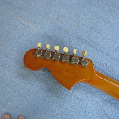 1967 Fender Mustang Worn But Cool Yellowed Out White Finish With Original Case Vintage Fender Mustang White & Worn image 5