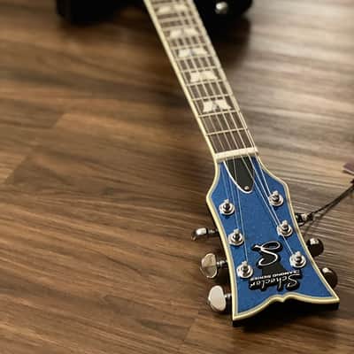Schecter Solo-6B with Bigsby in Blue Sparkle image 5