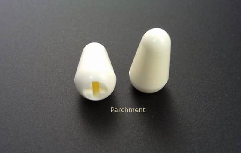 True Custom Shop® 2 Parchment Switch Tips Fender Stratocaster Fits USA & Import image 1