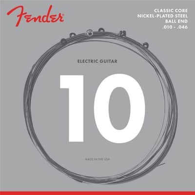 Fender Classic Core Electric Guitar Strings, 255R, Nickel-Plated Steel .010-.046 image 1