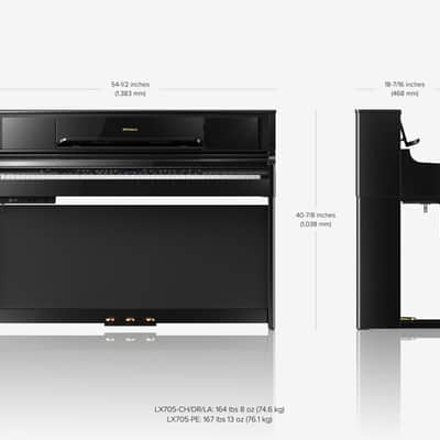 Roland LX705 Digital Piano Charcoal Black - Sale image 3