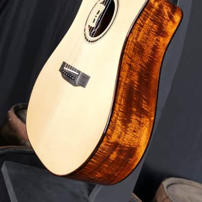 Bedell Limited Edition Dreadnought Cutaway Adirondack Spruce / Figured Koa - Natural image 4