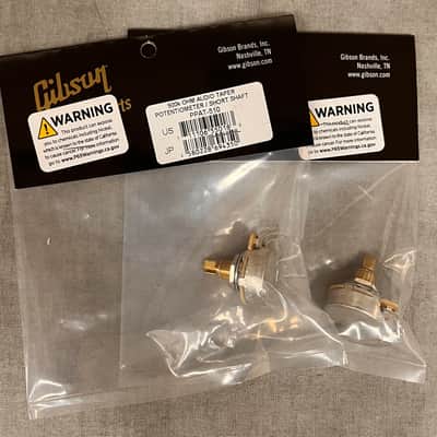 Gibson 500K Ohm Audio Taper Potentiometer Short Shaft (2) image 2