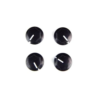 Control Knobs For Jaguar Mustang Style Guitar or JB, 6mm Shaft Black (set of 4) image 1