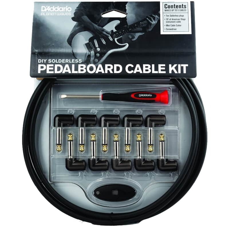 Daddario DIY Solderless Pedalboard Cable Kit 10-Feet 10-Plugs image 1