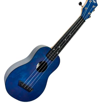 Flight TUS35 Dark Blue Travel Soprano Ukulele - Dark Blue plastic and a laminate linden top image 9
