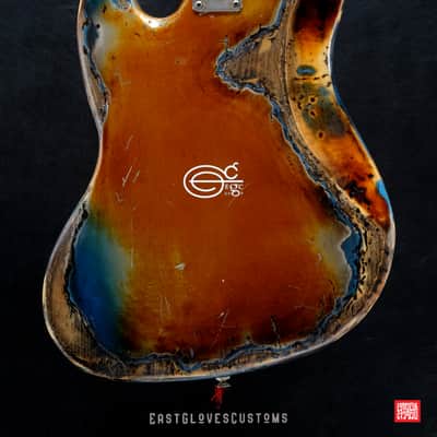 Fender Jazz Pelham Blue/Amber Paisley Bass Heavy Aged Relic (RARE) image 9