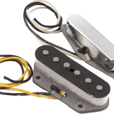 Fender Pure Vintage '64 Telecaster Single Coil Pickup Set, Chrome/Black image 1