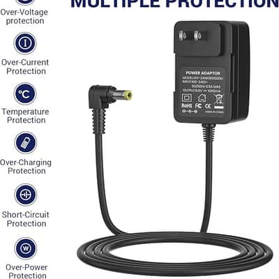 9.5V AC/DC Adapter for Casio Keyboard AD-E95100LU Power Supply Charger SA-46 SA-47 LK-125 LK-127 CTK-240 CTK-245 CTK-1100 for Casio ADE95100LU, 100-240V AC to 9.5V DC Converter image 2