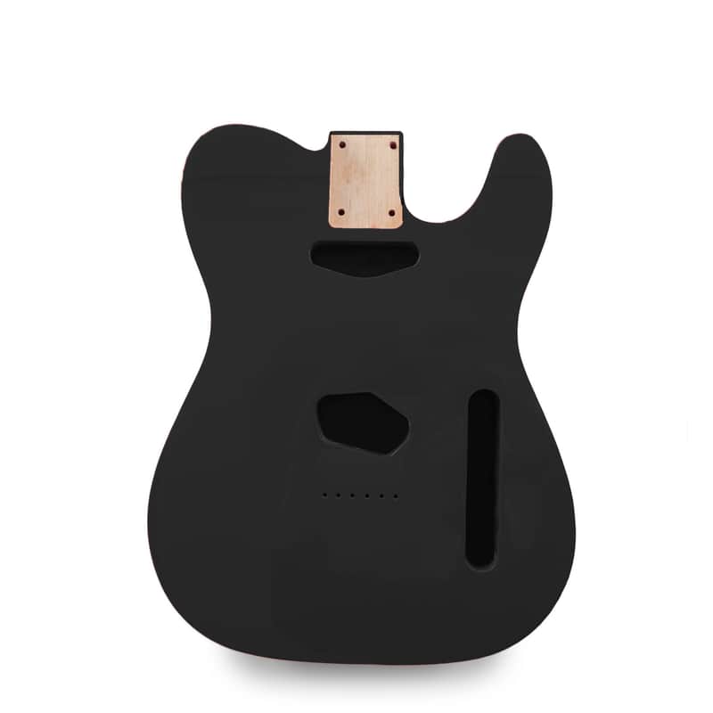 Telecaster Guitar Body - Black Gloss with Vintage Cream Binding - 2 Piece American Alder image 1