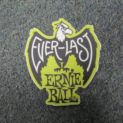 Ernie Ball Guitar Company 3" X 3.5" Vinyl Everlast Logo Sticker - Green image 1