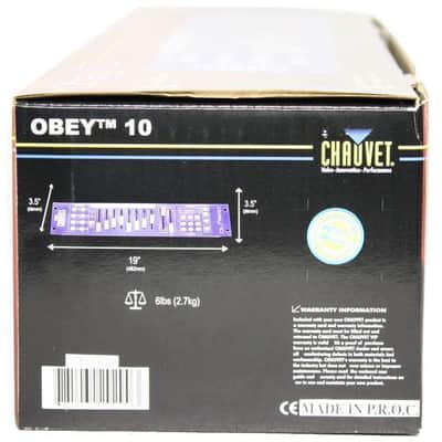 Chauvet DJ OBEY10 DMX-512 2U Rack Mount Light Controller+Beat-Activation OBEY 10 image 14