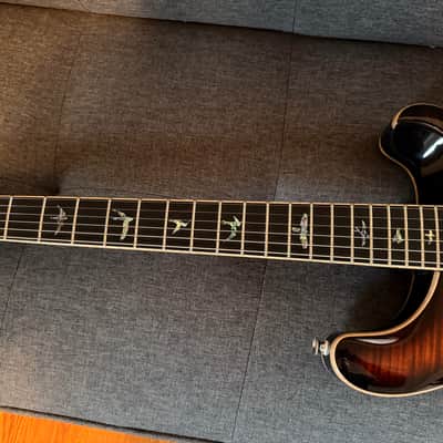 PRS SE HOLLOWBODY II PIEZO ORANGE TIGER SMOKEBURST, MINT, UPGRADED TUNERS! image 2