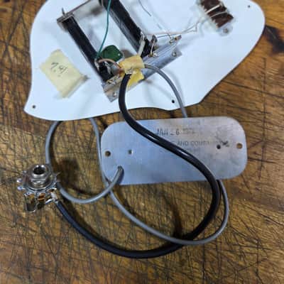 Vintage RARE New Old Stock 1972 Harmony Rebel H81 Loaded Pickguard Wiring Harness DeArmond Gold Foil Pickup Slider Switches Luthier Guitar Parts image 6