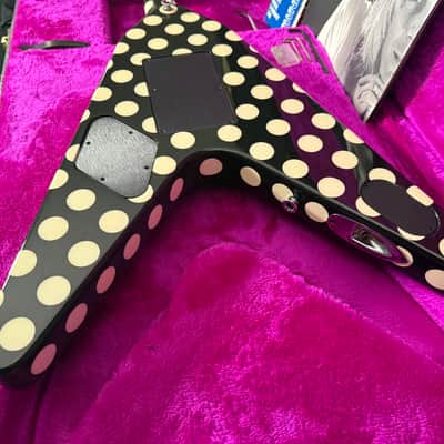 1998 Jackson USA Custom Shop Randy Rhoads - Limited Edition Flying V - Black with White Polka Dots - 150/150 image 15