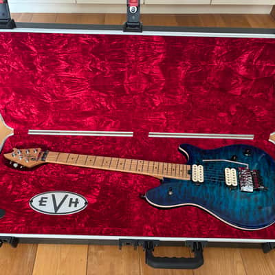 EVH Wolfgang WG QM with baked maple neck and EVH WG case - Chlorine Burst image 4