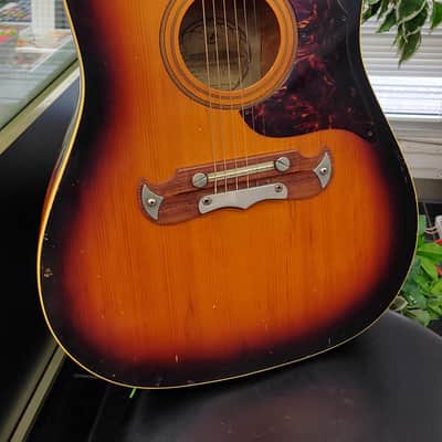 Framus Texan 5/196 Acoustic Guitar - Sunburst West Germany - Vintage 1969 Model image 2