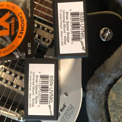 LOADED & CUSTOM” GRETSCH HOT RODDED / RAT ROD 5410t Matte Black … “MINT” … Korean made w/ Quality USA UPGRADES !!! / tvjones Brian Setzer Pups & tvjones wire harness / Tru-Arc Bridge / Quality Grover Locking tuners & high quality Gretsch Case image 16