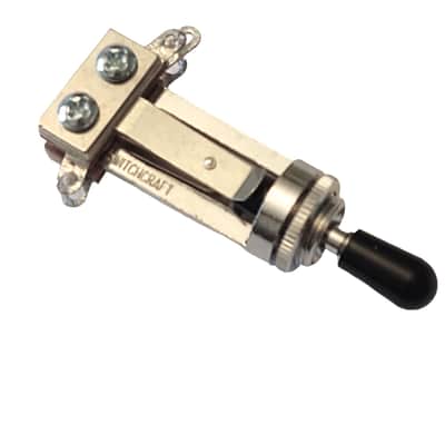 Switchcraft Long Straight 3-way USA Toggle Switch for Les Paul Nickel/ Black Tip image 8