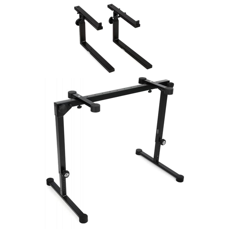 K&M 18820 Omega Pro Keyboard Stand and 2nd Tier Bundle - Black image 1