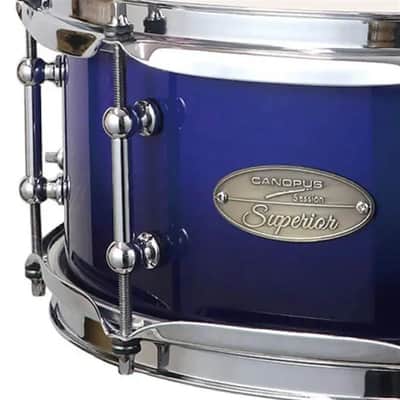 Canopus Session Superior Snare Drum 14x6.5 Navy Fade image 2