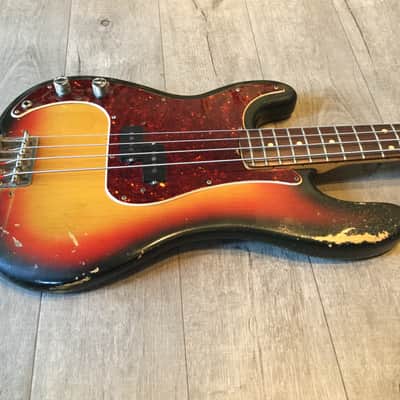 Fender Precision Bass  1969 3 Tone Sunburst LEFTY! image 3