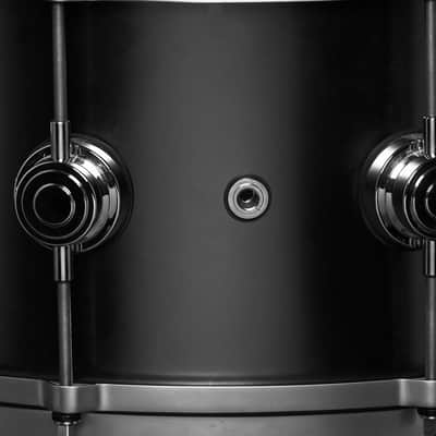 DW Collector's  Satin Black Over Brass 1307 Snare Drum with die cast & brass wires! Harcase inc. image 6